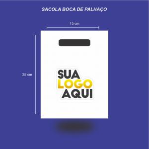 Sacolas Personalizadas com o seu Logo  15x25 cm Escolha a cor de Impressão   Um Lado de Impressão