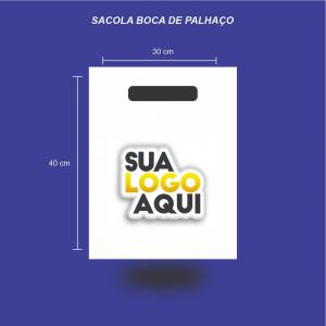 Sacolas Personalizadas com o seu Logo  30x40 cm Escolha a cor de Impressão   Um Lado de Impressão